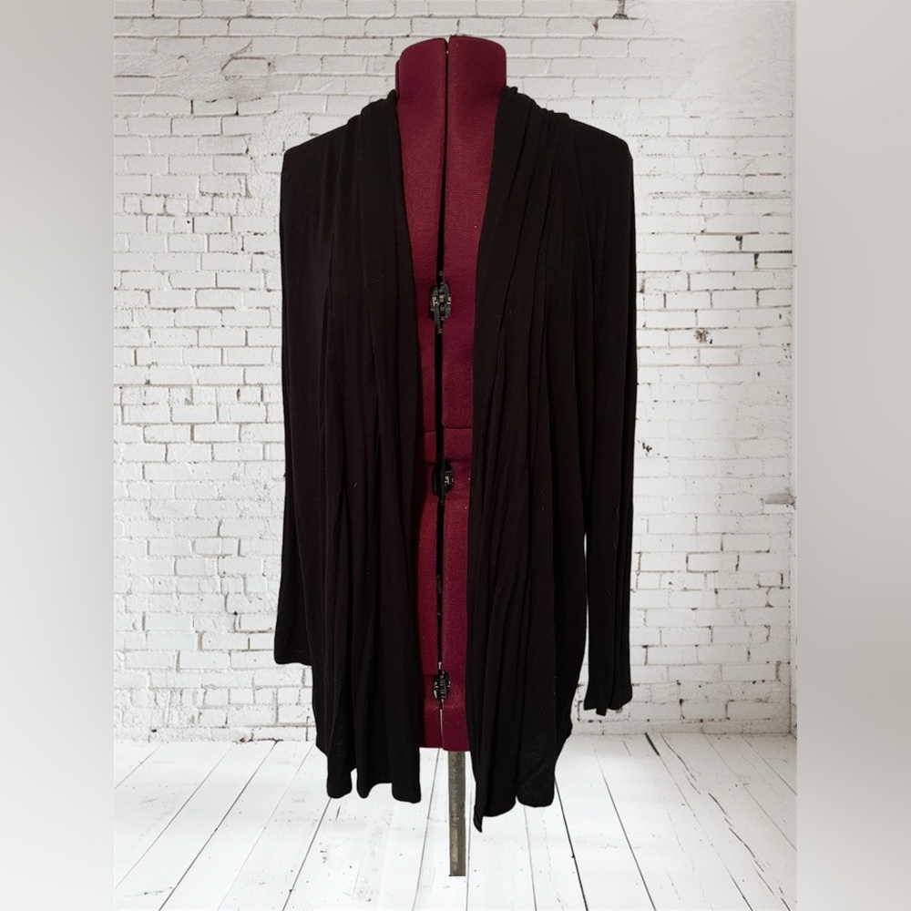 Jillian & Nicole Women's Black Cardigan Lightweight Flyaway Flowy Mediuim